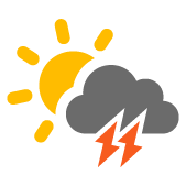 Couverture nuageuse irrégulière avec orages Couverture nuageuse irrégulière avec orages