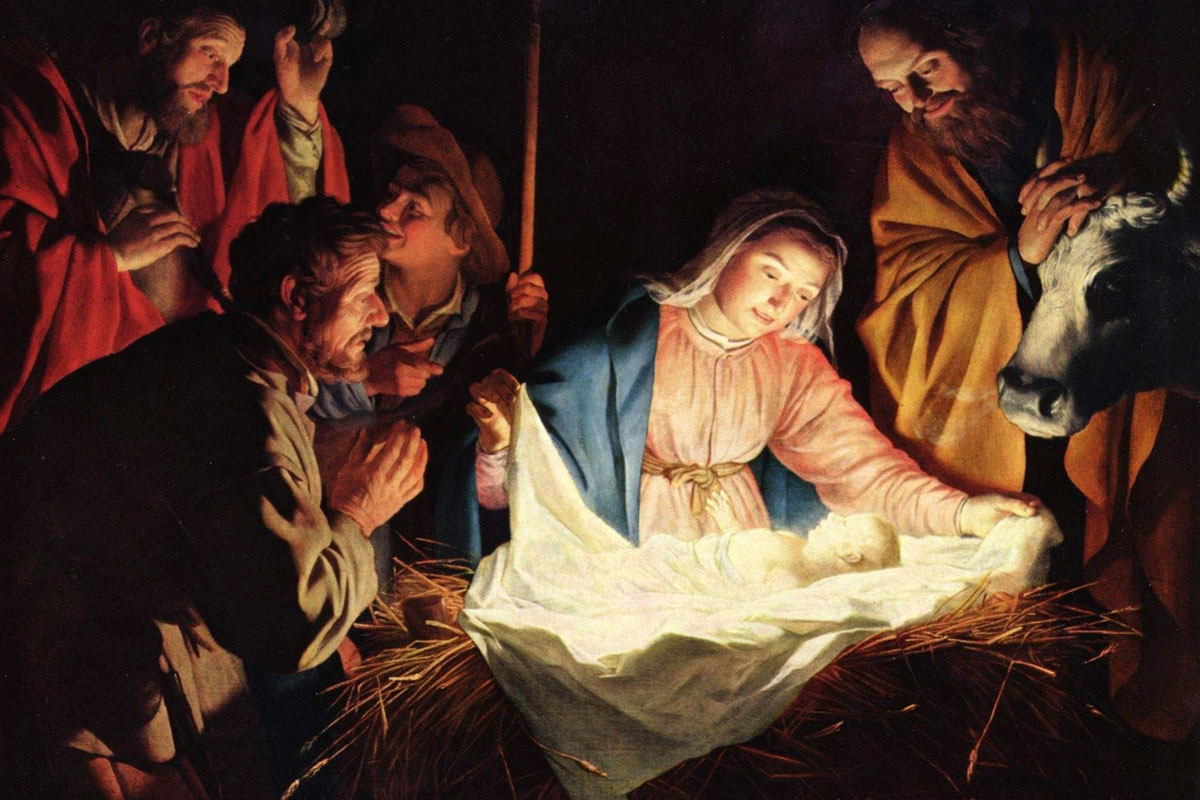 Quadro con la nascita di Gesù